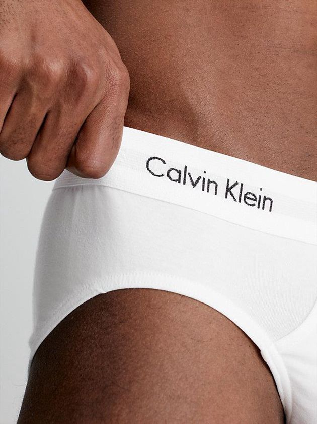 White Calvin Klein 3 Pack - Cotton Stretch Men Briefs | NELZ-85704