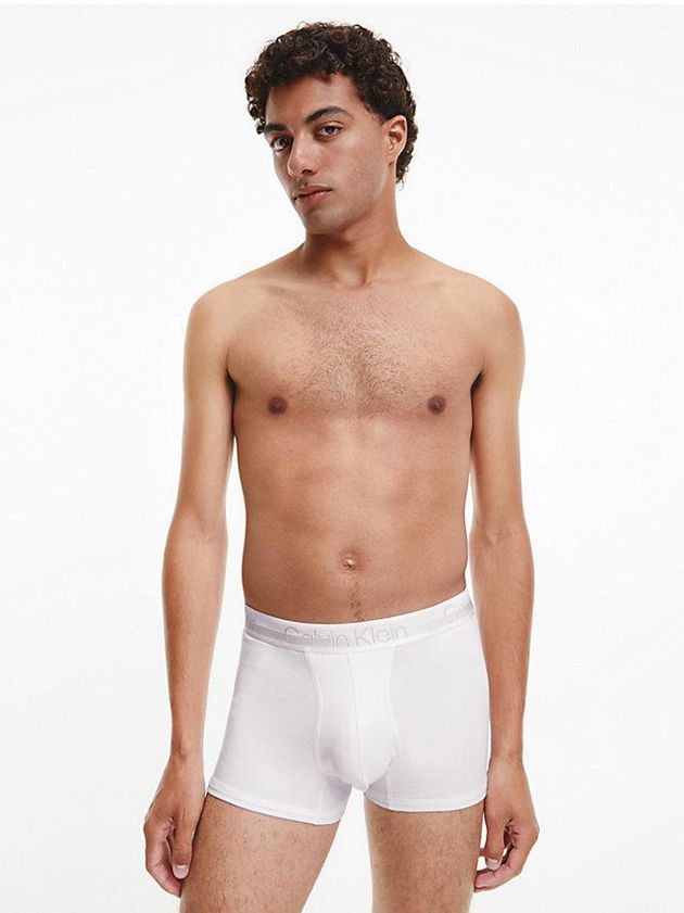 White Calvin Klein 3 Pack - Modern Structure Men Briefs | EHZS-59472