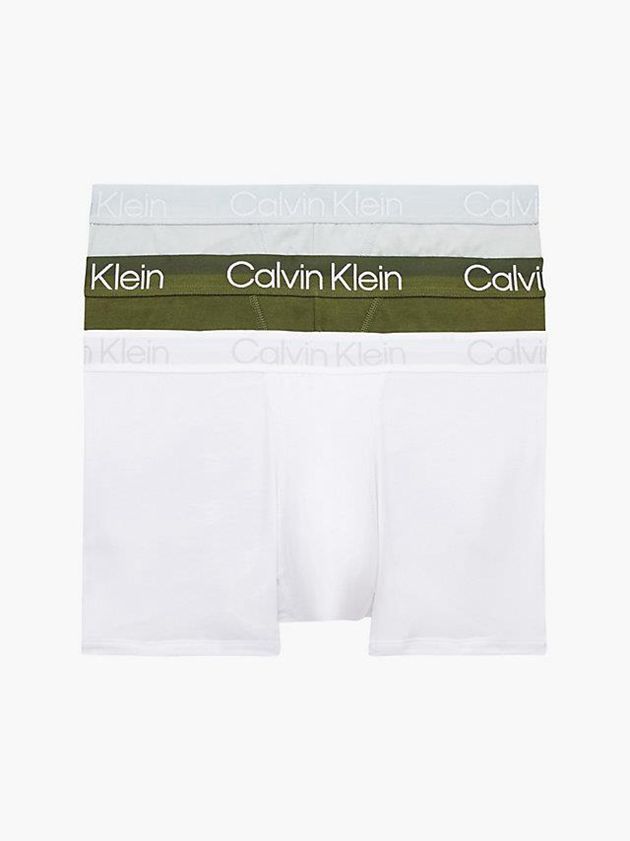 White Calvin Klein 3 Pack - Modern Structure Men Briefs | EHZS-59472