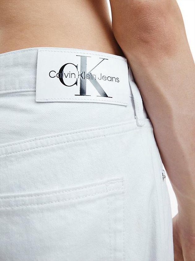 White Calvin Klein 90's Straight Coated Men Jeans | QBEO-12847