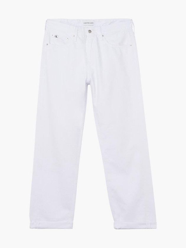 White Calvin Klein 90's Straight Coated Men Jeans | QBEO-12847