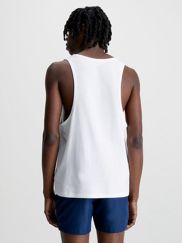 White Calvin Klein Beach Tank - Intense Power Men Top | PTQS-36251