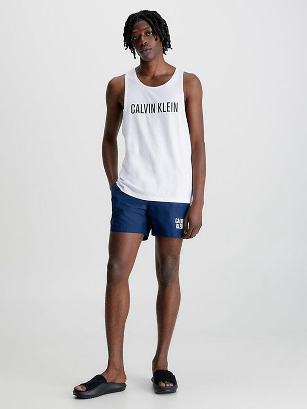 White Calvin Klein Beach Tank - Intense Power Men Top | PTQS-36251