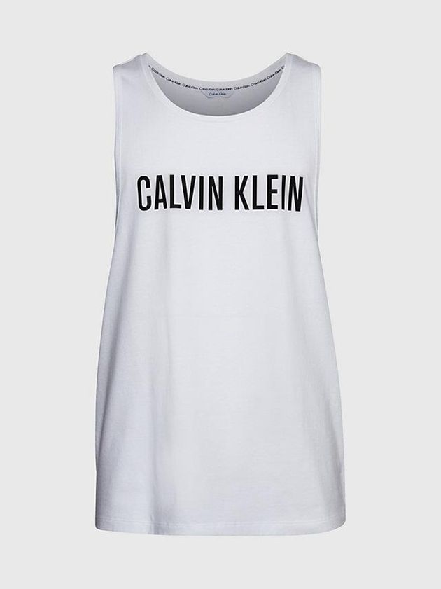 White Calvin Klein Beach Tank - Intense Power Men Top | PTQS-36251