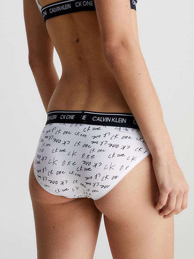 White Calvin Klein Bikini - CK One Women Briefs | YWKD-52307