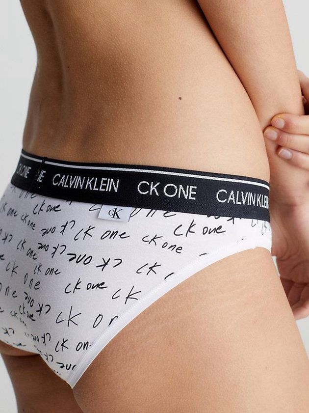 White Calvin Klein Bikini - CK One Women Briefs | YWKD-52307