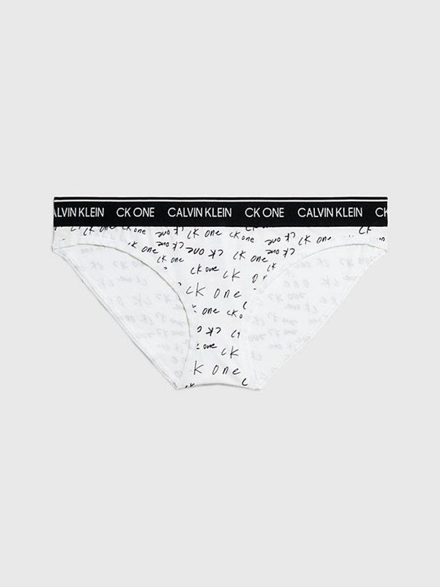 White Calvin Klein Bikini - CK One Women Briefs | YWKD-52307