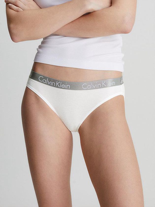 White Calvin Klein Bikini - Radiant Cotton Women Briefs | IBDT-31095