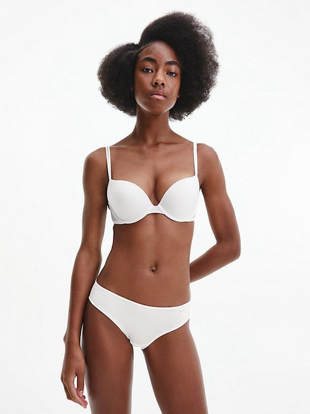 White Calvin Klein Bikini - Sheer Marquisette Women Briefs | DVAT-50432