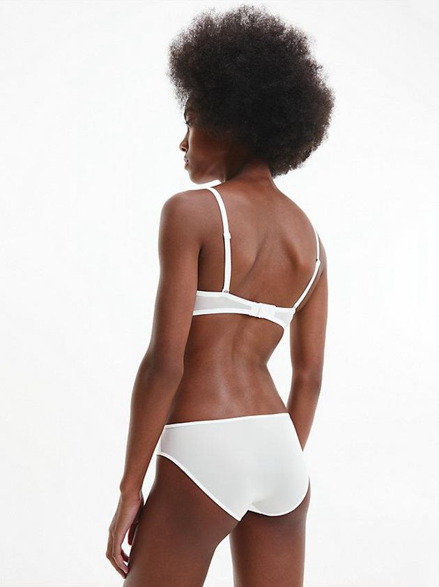 White Calvin Klein Bikini - Sheer Marquisette Women Briefs | DVAT-50432