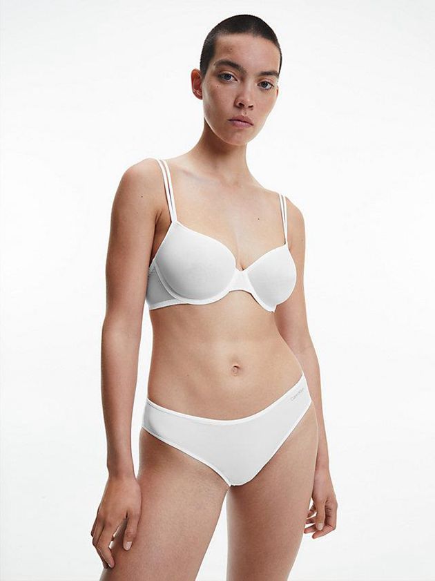 White Calvin Klein Bikini - Sheer Marquisette Women Briefs | DVAT-50432