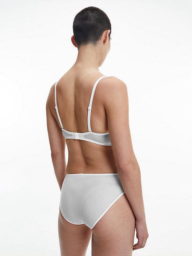 White Calvin Klein Bikini - Sheer Marquisette Women Briefs | DVAT-50432
