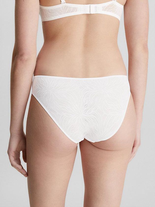 White Calvin Klein Bikini - Sheer Marquisette Women Briefs | WRMZ-02516