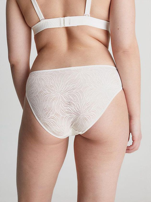 White Calvin Klein Bikini - Sheer Marquisette Women Briefs | WRMZ-02516