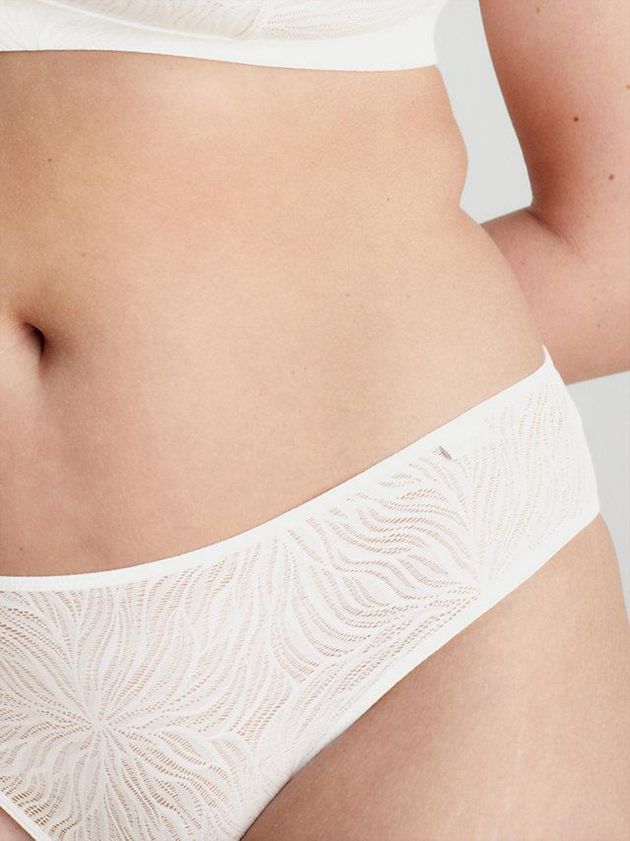 White Calvin Klein Bikini - Sheer Marquisette Women Briefs | WRMZ-02516