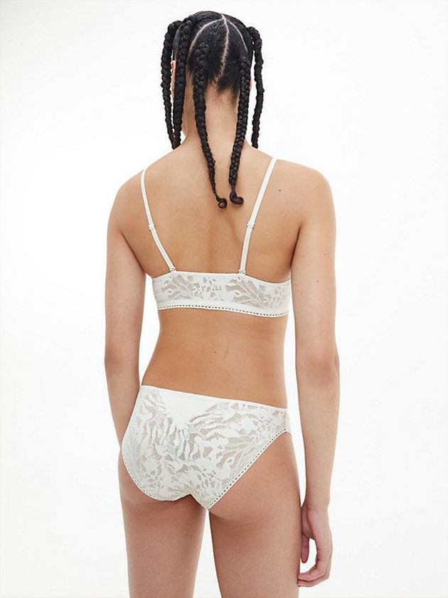 White Calvin Klein Bikini - Ultra Soft Lace Women Briefs | ITOG-49810