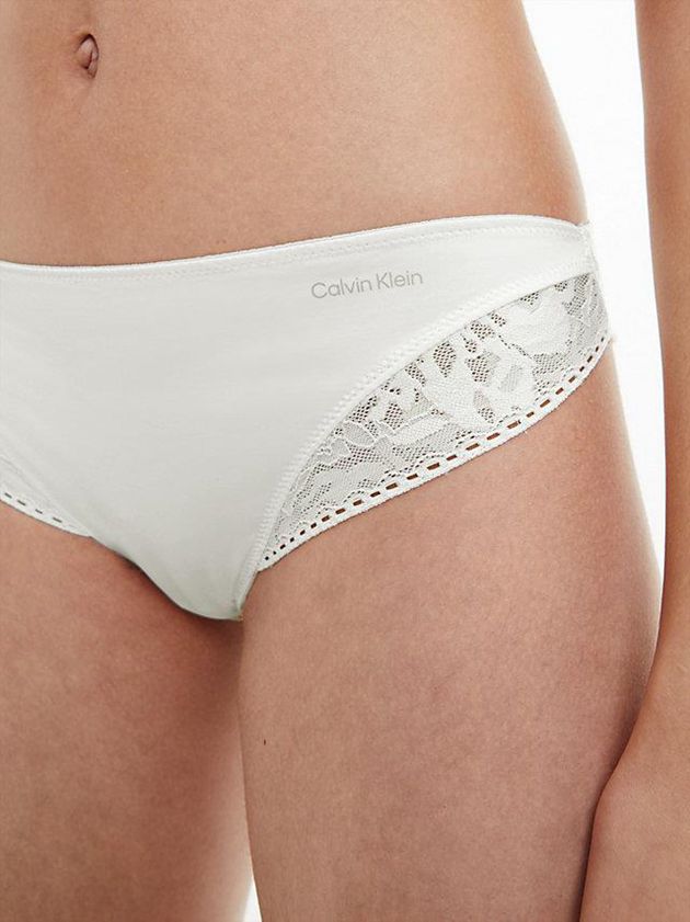 White Calvin Klein Bikini - Ultra Soft Lace Women Briefs | ITOG-49810