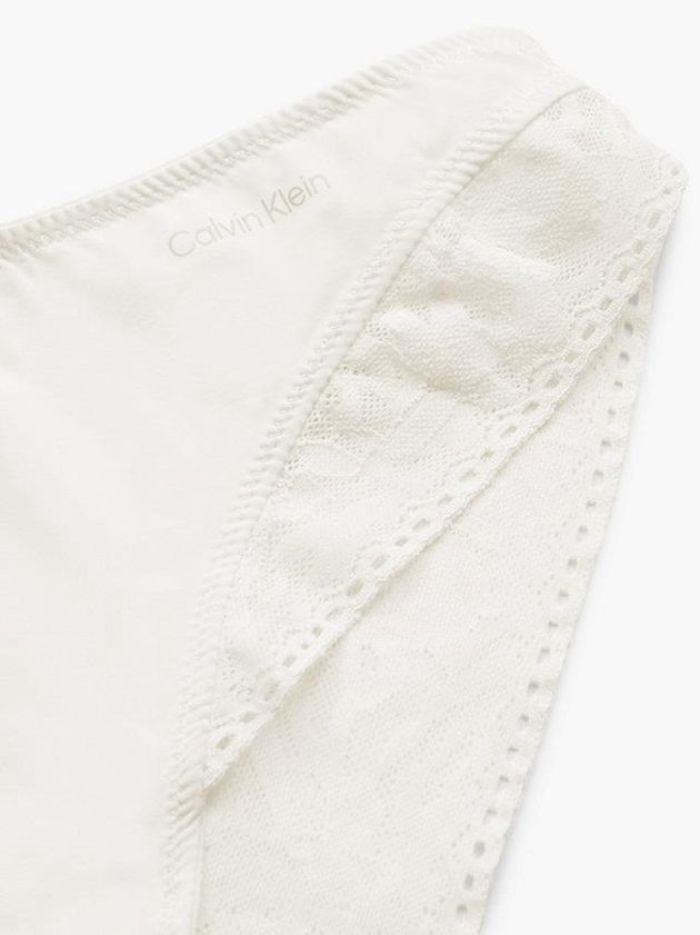 White Calvin Klein Bikini - Ultra Soft Lace Women Briefs | ITOG-49810