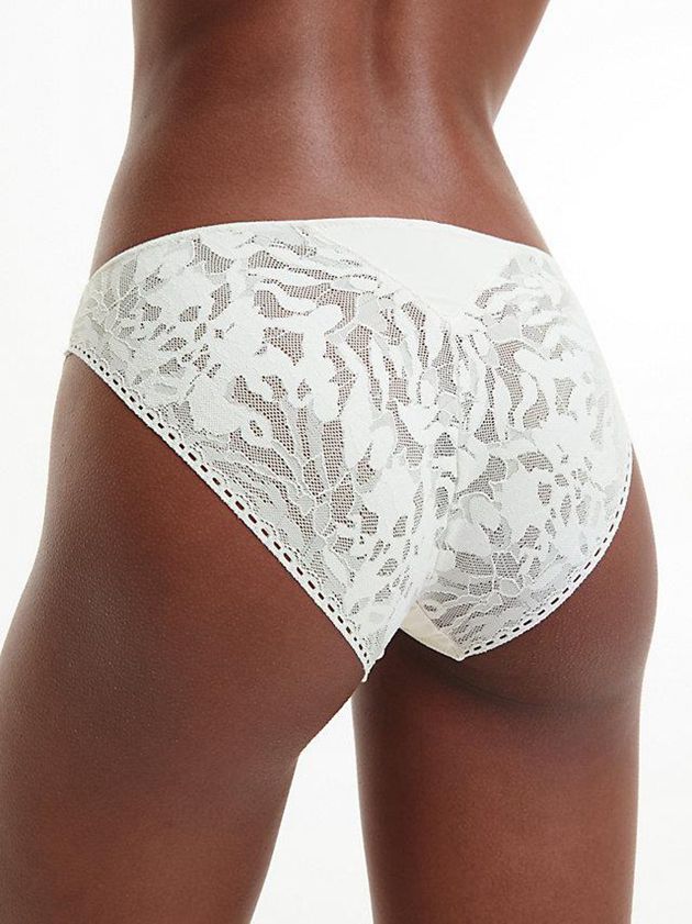 White Calvin Klein Bikini - Ultra Soft Lace Women Briefs | ITOG-49810