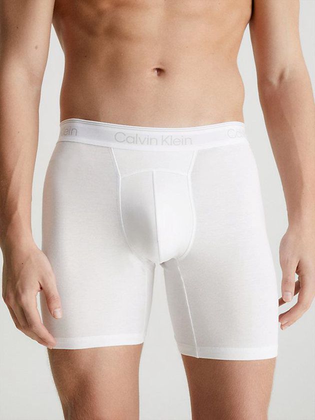 White Calvin Klein Boxer - Athletic Cotton Men Briefs | VFGX-14536