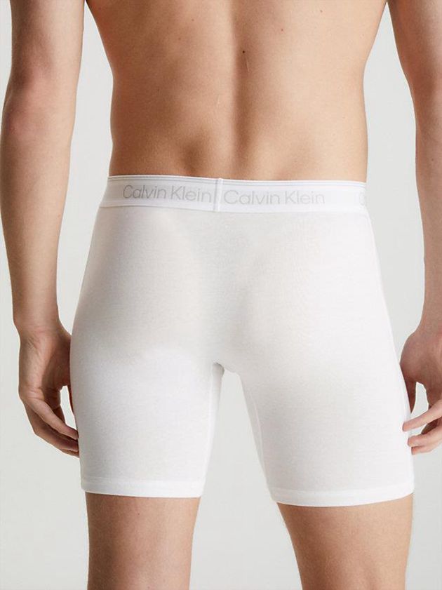 White Calvin Klein Boxer - Athletic Cotton Men Briefs | VFGX-14536