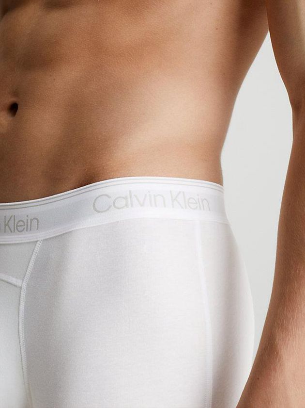 White Calvin Klein Boxer - Athletic Cotton Men Briefs | VFGX-14536