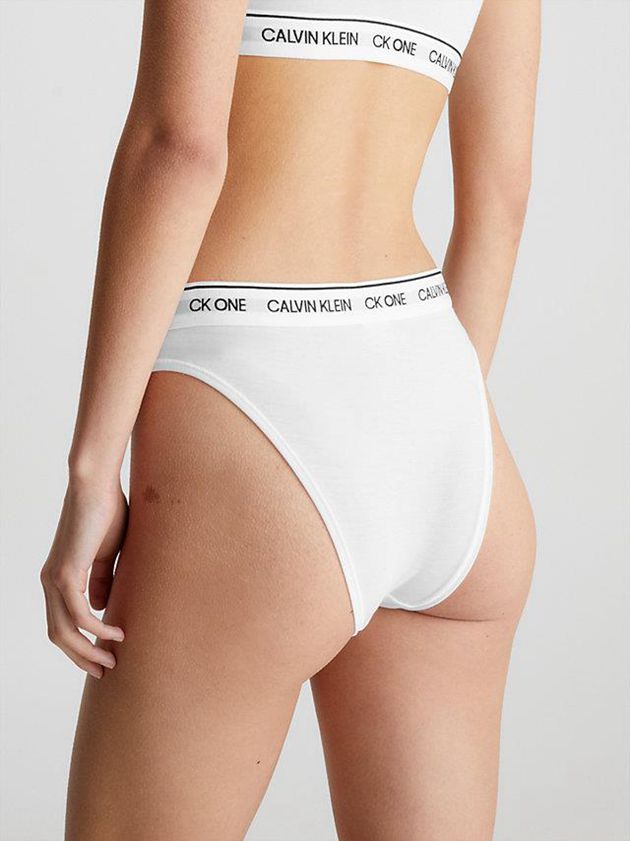White Calvin Klein CK One Recycled Women Thong | EDKC-03962