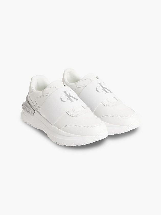 White Calvin Klein Chunky Slip-On Women Sneakers | LDFA-97401