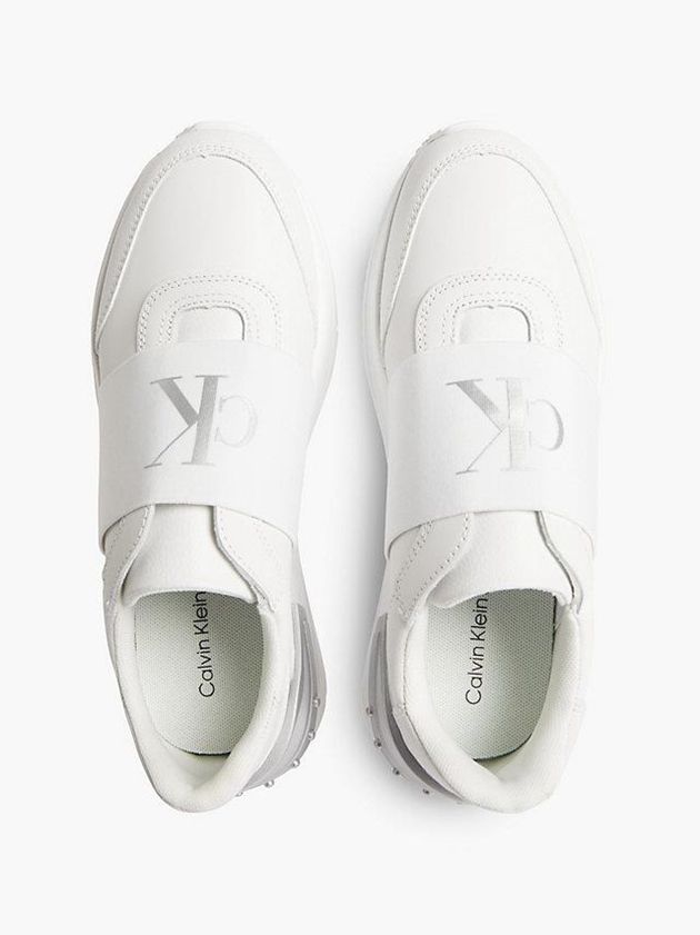 White Calvin Klein Chunky Slip-On Women Sneakers | LDFA-97401