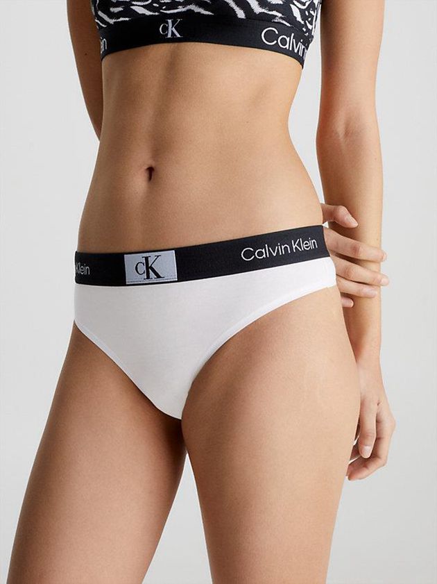 White Calvin Klein Ck96 Women Thong | LGJI-19457