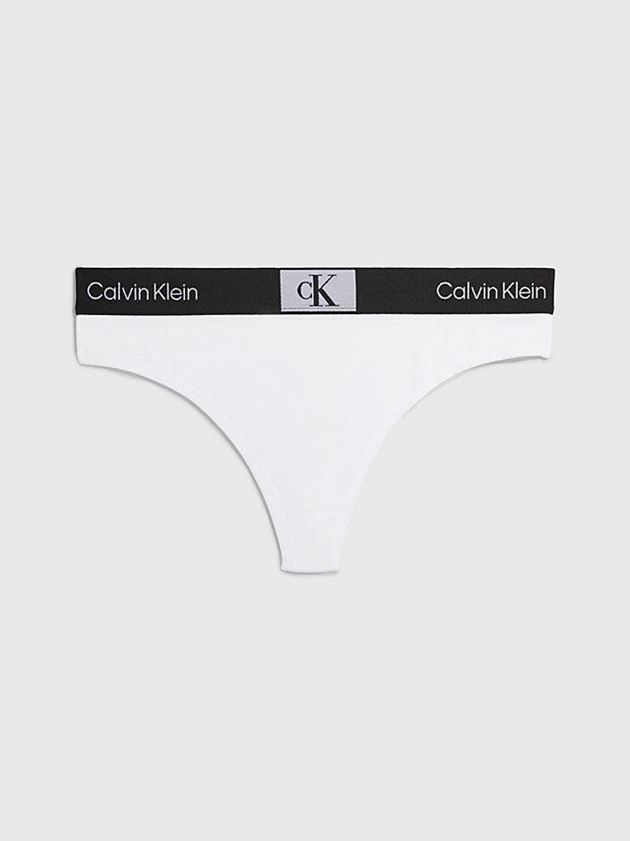 White Calvin Klein Ck96 Women Thong | LGJI-19457