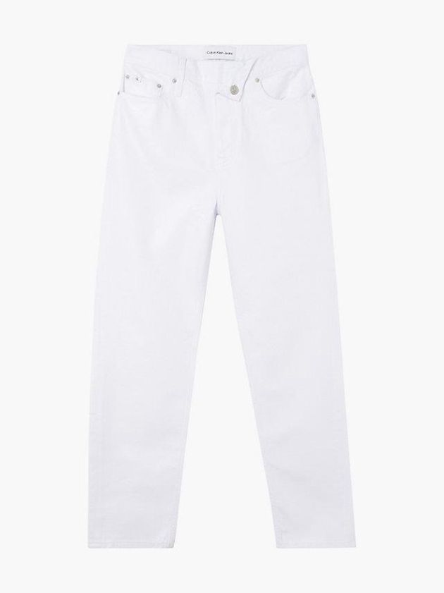 White Calvin Klein Coated Mom Women Jeans | SBLE-67513