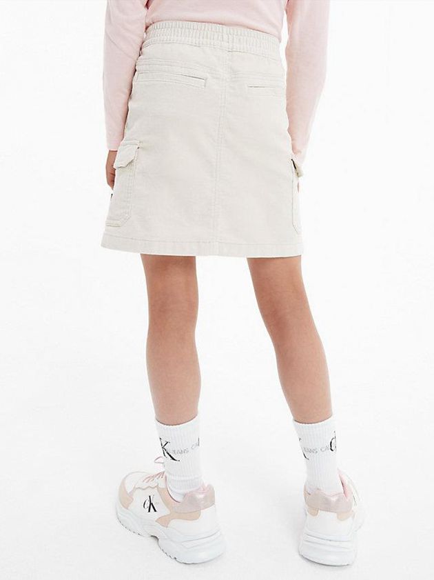White Calvin Klein Corduroy Girls's Skirt | SFRL-21697