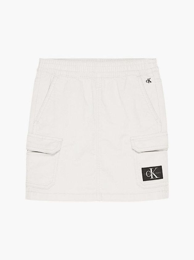 White Calvin Klein Corduroy Girls's Skirt | SFRL-21697