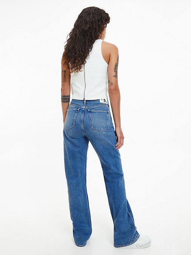 White Calvin Klein Cotton Terry Tank Women Top | GENO-59872