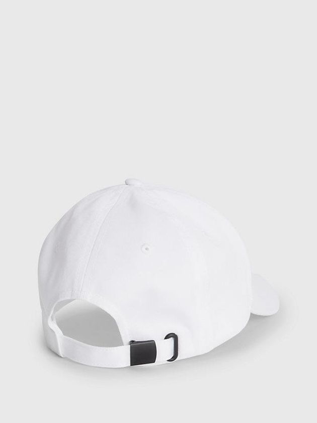 White Calvin Klein Cotton Twill Men Cap | VLQE-25846