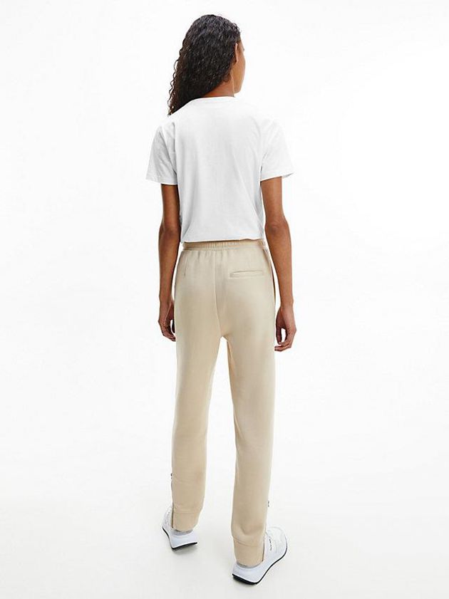 White Calvin Klein Cotton Women T-Shirt | LBIU-60781