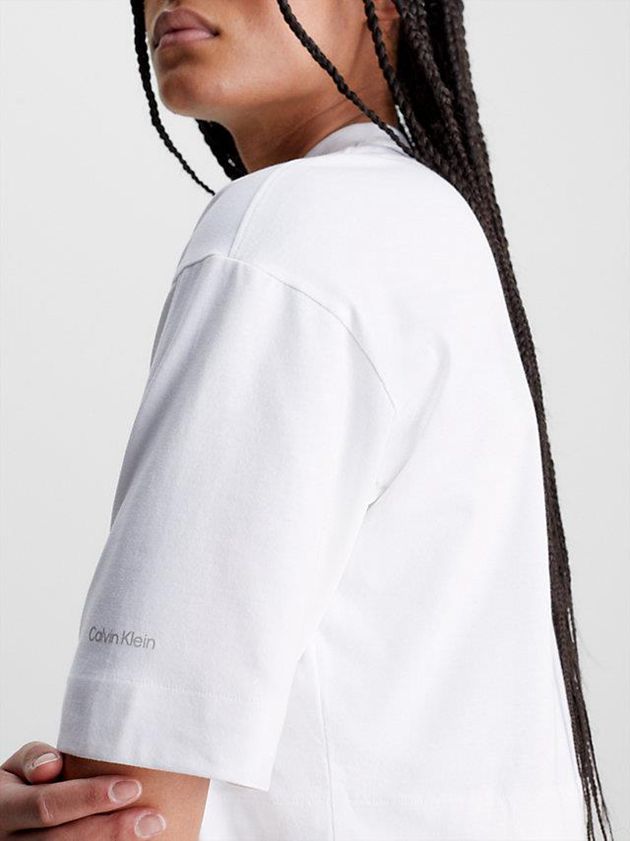 White Calvin Klein Cropped Gym Women T-Shirt | DSXU-39280