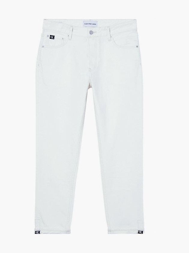 White Calvin Klein Dad Men Jeans | OQEL-90576