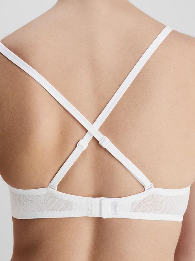 White Calvin Klein Demi - Sheer Marquisette Women Bra | HALP-39754