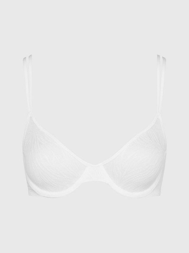 White Calvin Klein Demi - Sheer Marquisette Women Bra | HALP-39754