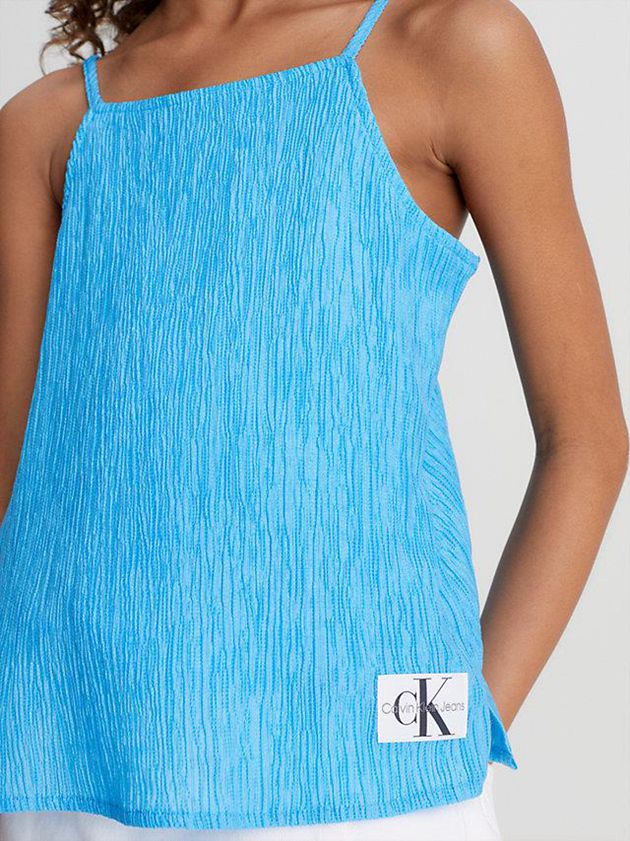 White Calvin Klein Denim Logo Girls's Skirt | YGIM-54709