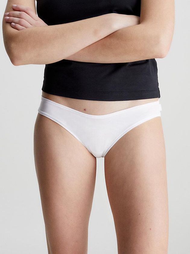 White Calvin Klein Flex Fit Women Thong | GDXW-92546