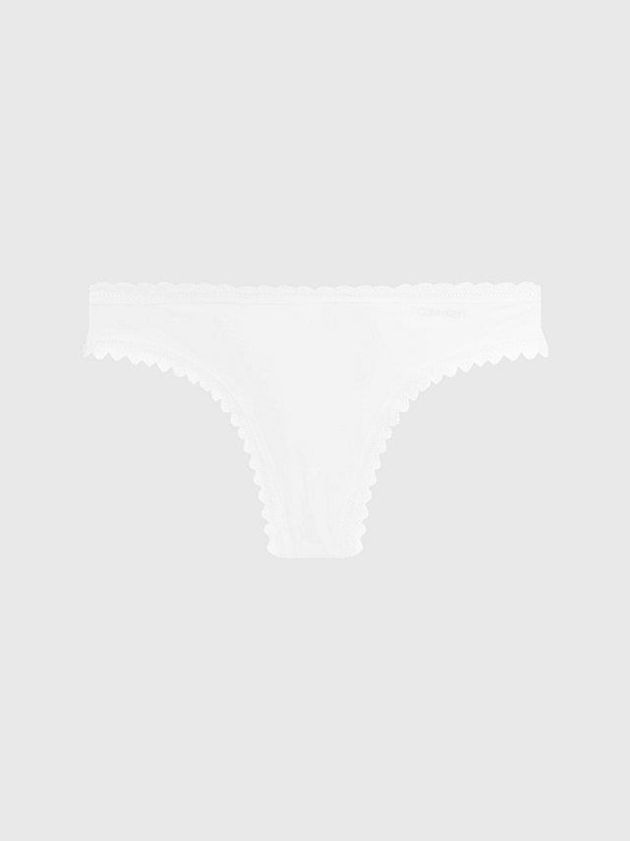 White Calvin Klein Flirty Women Thong | TYSF-61023