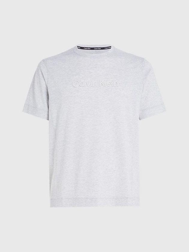 White Calvin Klein Gym Men T-Shirt | DIWT-17862