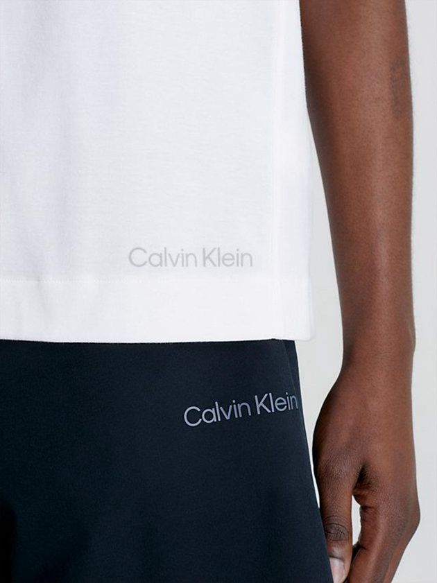 White Calvin Klein Gym Tank Men Top | VKNM-10586