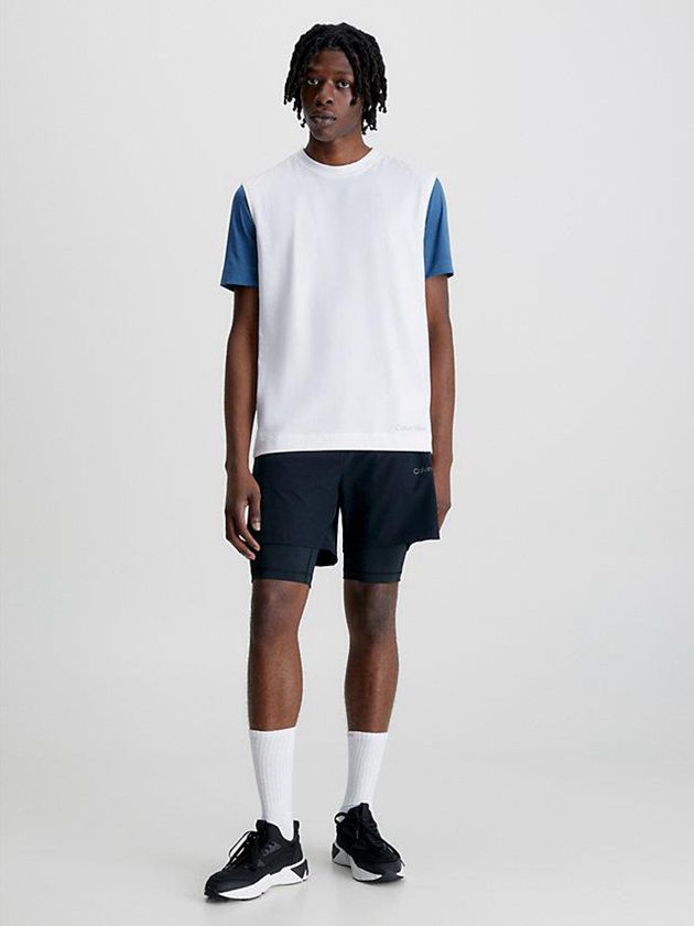 White Calvin Klein Gym Tank Men Top | VKNM-10586