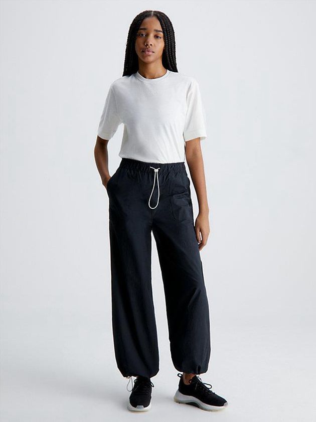 White Calvin Klein Gym Women T-Shirt | UNMX-97356