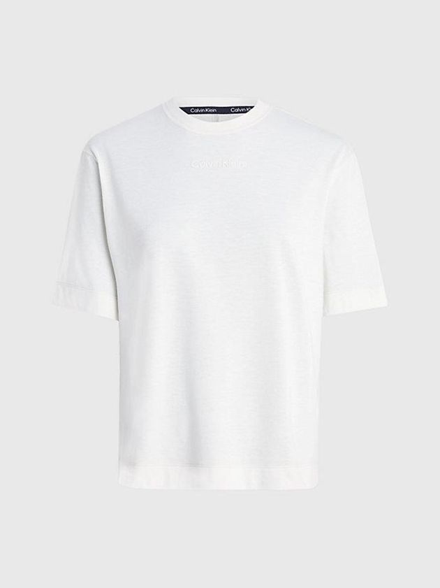 White Calvin Klein Gym Women T-Shirt | UNMX-97356