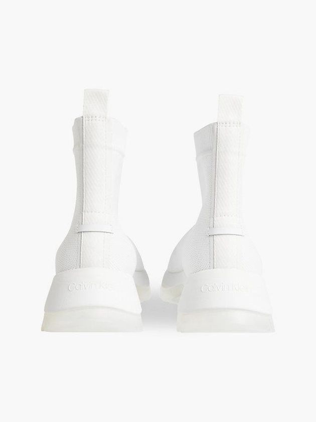 White Calvin Klein High-Top Sock Women Sneakers | LNXH-84356